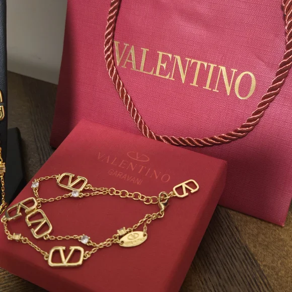 Valentino Gold Necklace and Bracelet Set - Picture 12 of 13